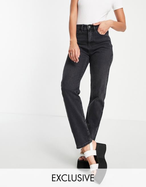 ASYOU - Rechte jeans in jaren '90-stijl met zwarte wassing
