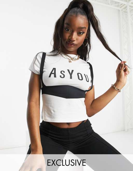 ASYOU - Rem til under brystet i sort