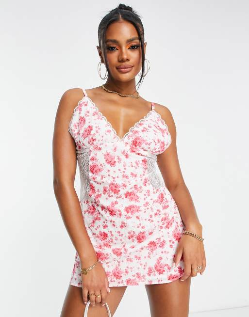 ASYOU Robe fleurs avec empi cement en dentelle ASOS