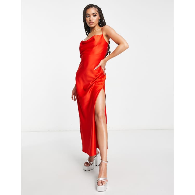 Robe discount nuisette rouge