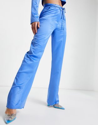 AsYou - Satijnen broek in blauw, deel van co-ord set | ASOS