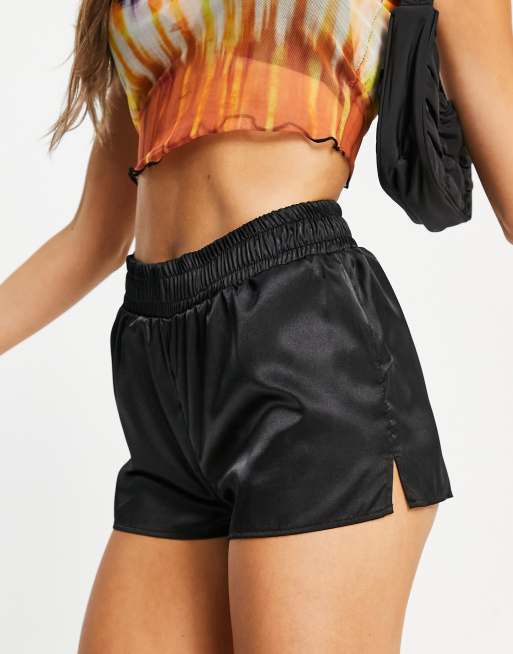 Satin store running shorts