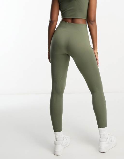 ASYOU seamless leggings in khaki, 3 of 4