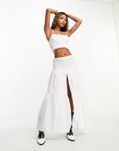 ASOS EDITION cami crop top with floral cutwork in white | ASOS