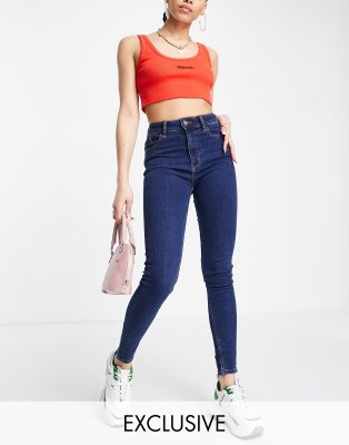 skinny jean in indigo-Blues