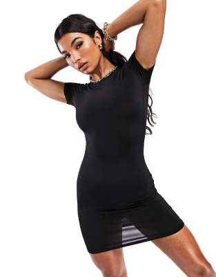 plain black tshirt dress