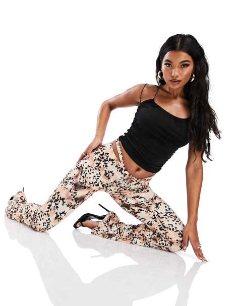 AS YOU slinky cami top with cowl neck in black