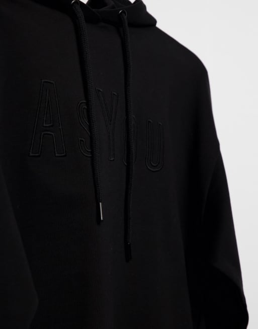 ASYOU - Sort hættetrøje med broderet branding, 3 af 4
