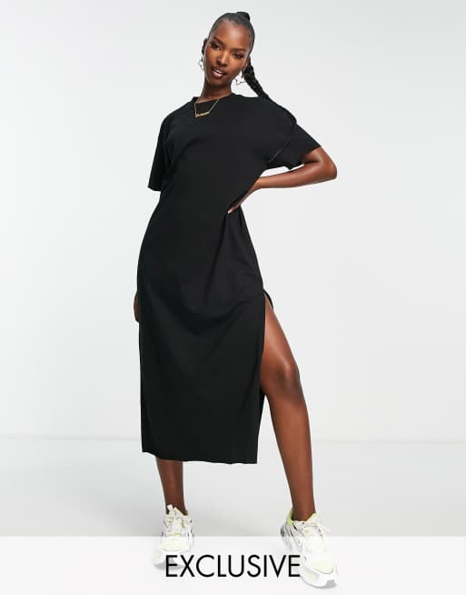 AsYou - Sort midi-T-shirtkjole
