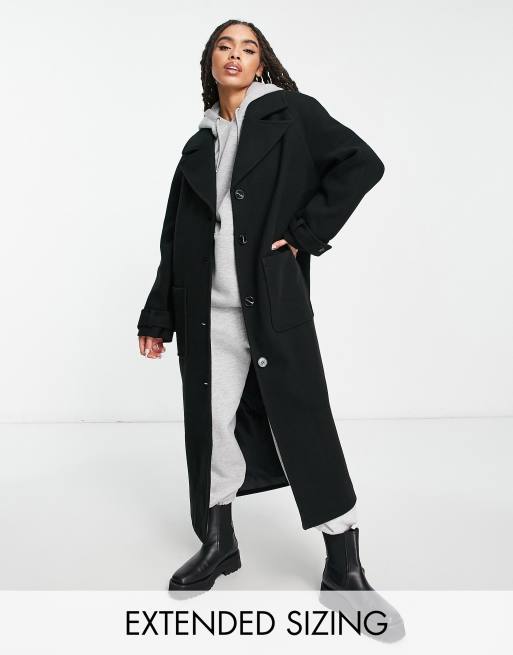 AsYou - Sort oversized midaxi-frakke