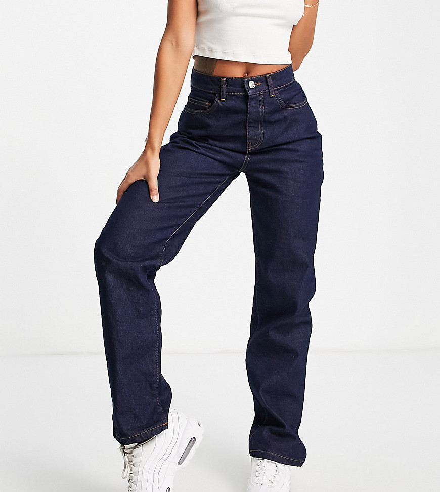ASYOU straight puddle jeans in indigo wash-Blues