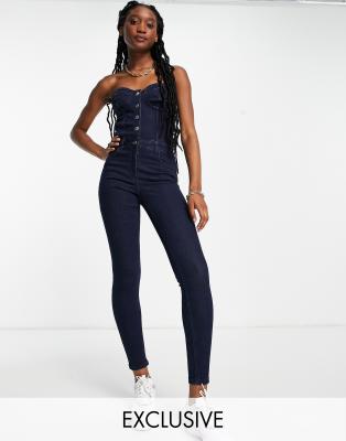 denim jump suits