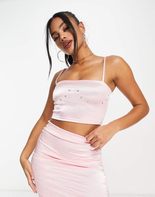 Stretch Satin Pink