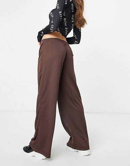 Only Low-Rise Trousers brown casual look Fashion Trousers Low-Rise Trousers 