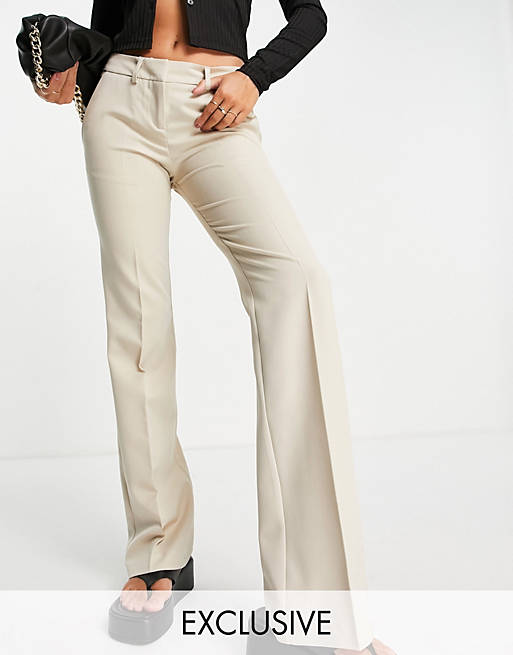 ASYOU tailored slim trouser in butter