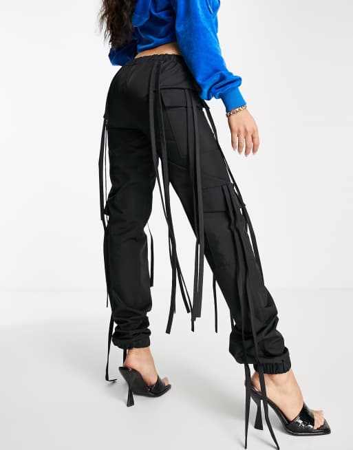 Cargo trousers with tassels sale