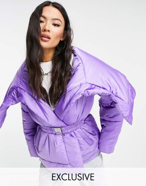 Asos purple coat hotsell