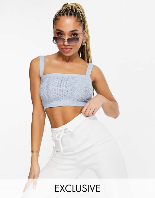 ASYOU - Top a canottiera in maglia blu