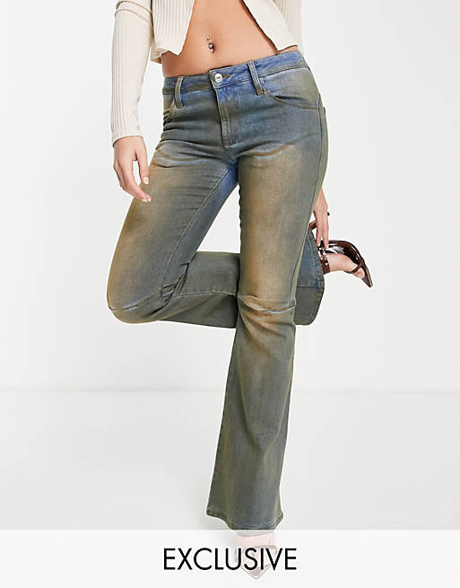 Jeans ASYOU trapeze flare in dirty wash 