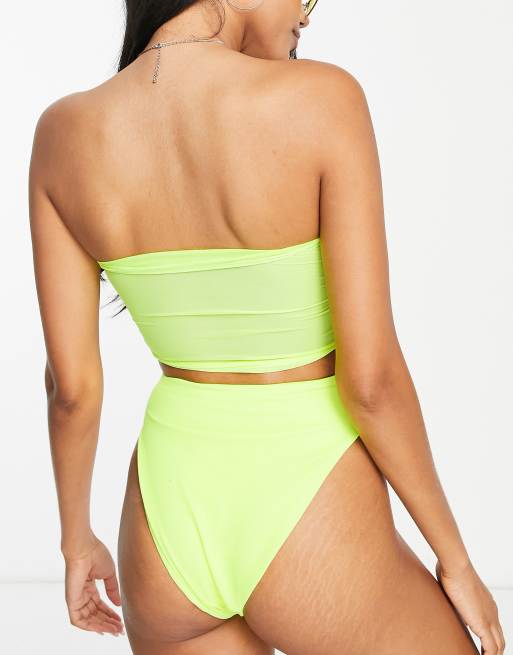 Mesh Bandeau One Piece Swimsuit