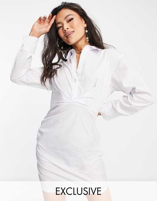 Vestito hot sale camicia bianco