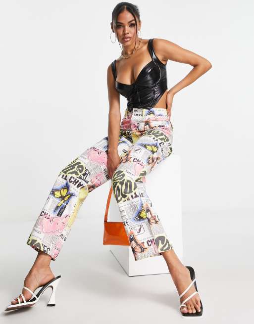 ASYOU wet look corset top in black, 4 of 4