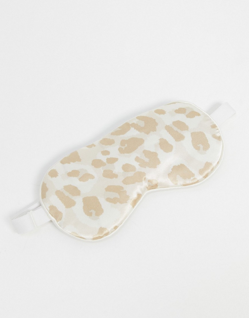 фото Атласная маска для сна с леопардовым принтом kitsch-бесцветный