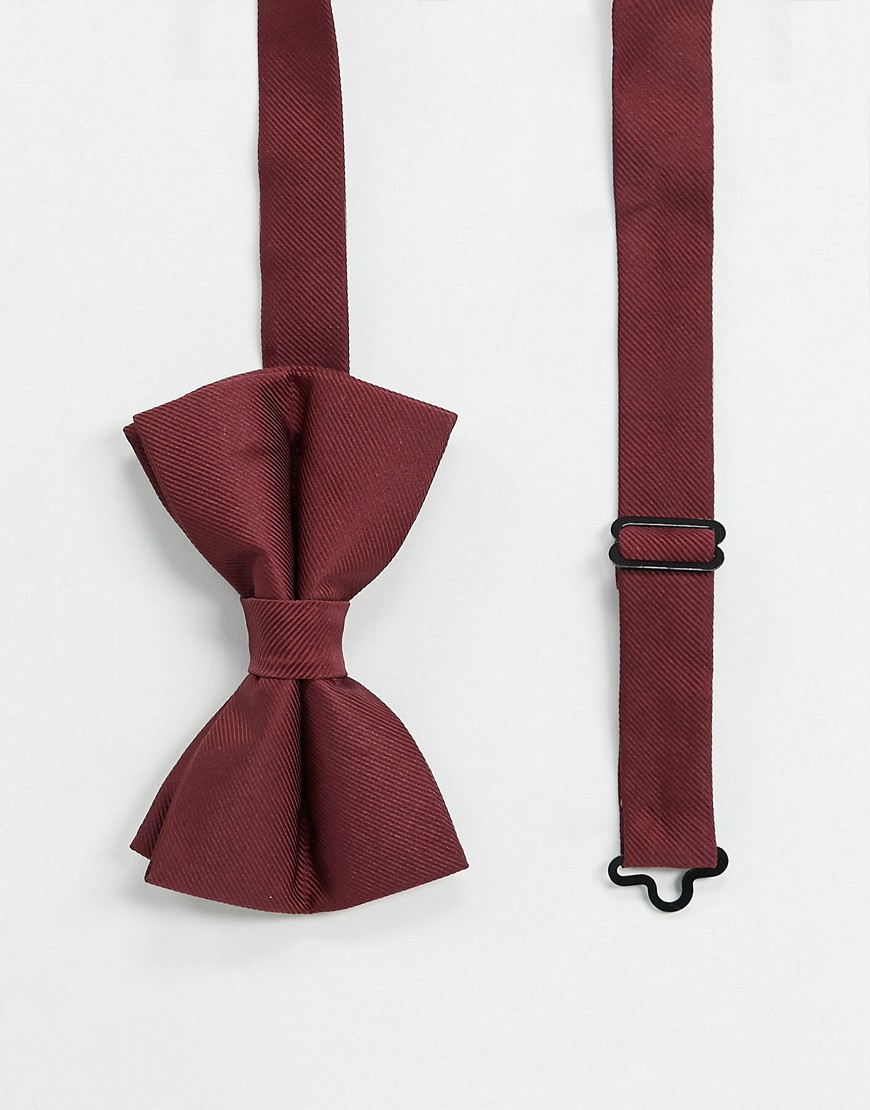фото Атласный бордовый галстук-бабочка asos design-красный