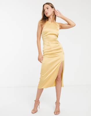strappy back midi dress