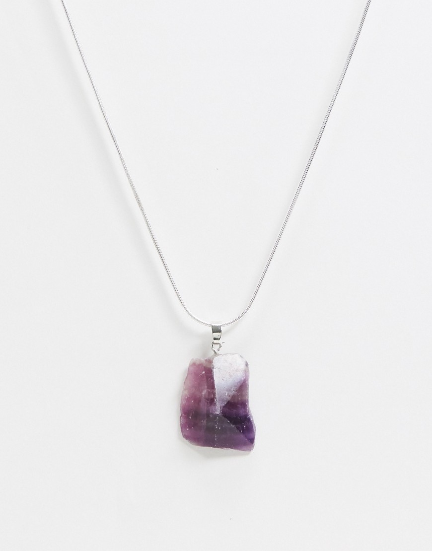 Aura by Calum Best fluorite crystal anti-anxiety energy necklace-Multi