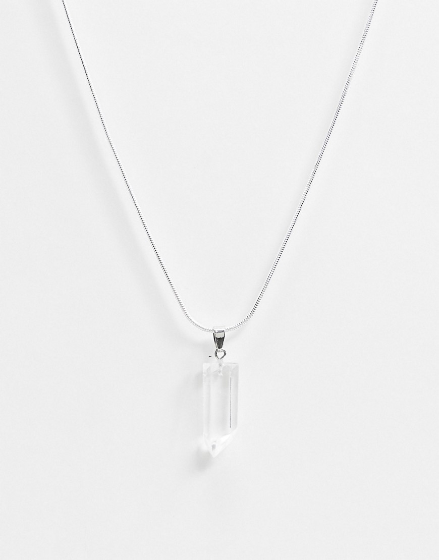 Aura by Calum Best – Halsband med genomskinlig kvartskristall med helande energi