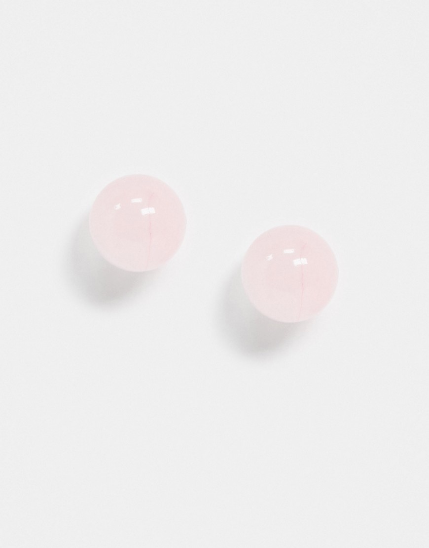 Aura by Calum Best - Oorbellen met kristallen van rozenkwarts-Zilver