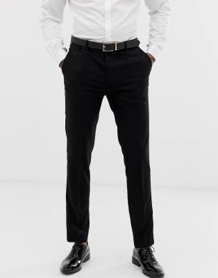 skinny fit black dress pants