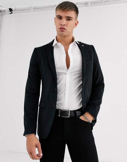 Jeans and black suit on sale jacket