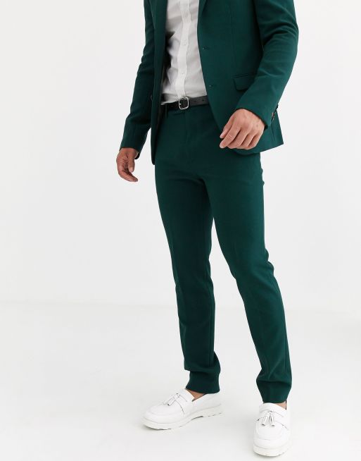 Avail London skinny suit in teal , 3 of 3