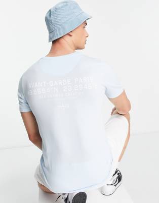 AVANT GARDE Avant Garde back print t-shirt in sky blue