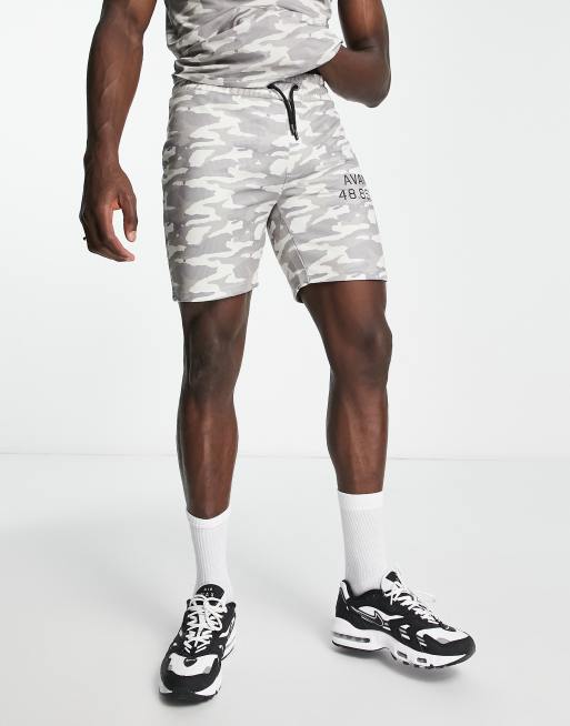Avant Garde grid short co-ord in ecru camo, 3 of 4