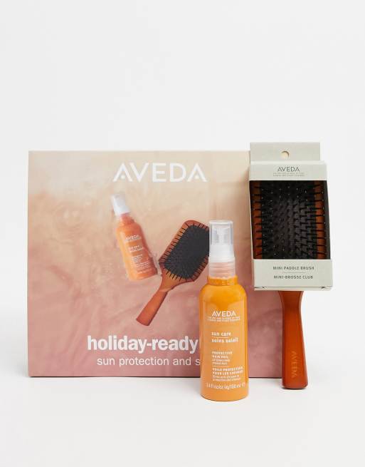 Aveda – Zestaw podarunkowy do pielęgnacji włosów na lato z szeroką drewnianą szczotką – w zestawie taniej o 25%
