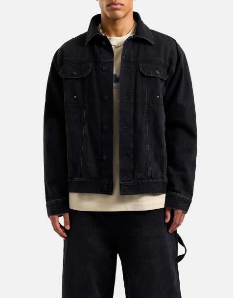 AVX Edwards long sleeve denim jacket in black denim - view 1