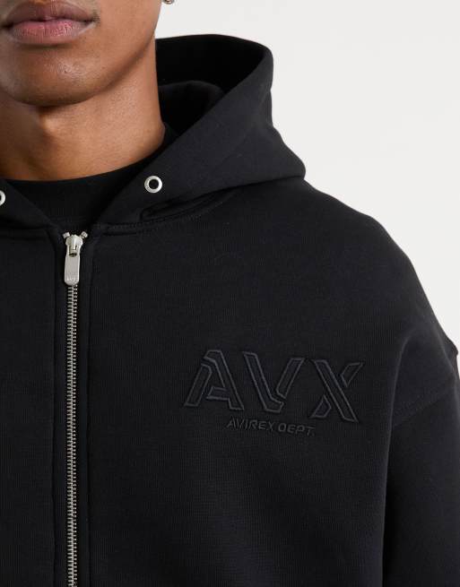 AVX Nova full zip hoodie in black, 3 of 6