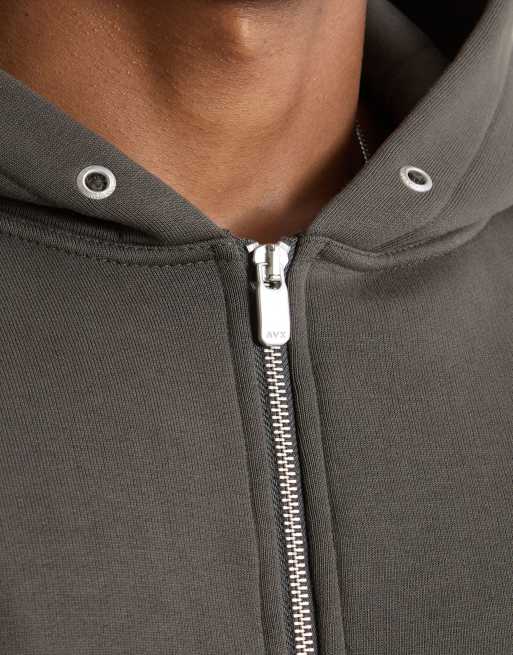 AVX Nova full zip hoodie in chocolate brown, 4 of 6