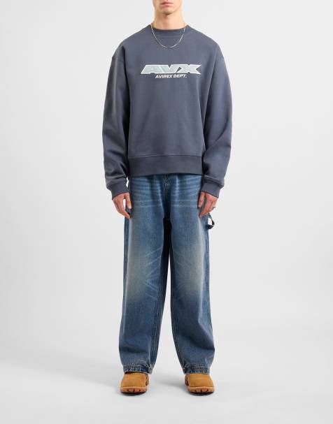 AVX Squadie long sleeve sweatshirt in slate blue - view 1