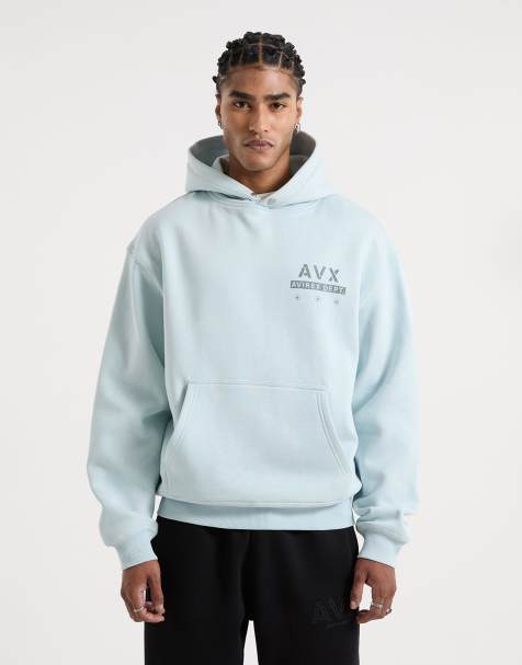AVX Stamped hoodie in ice blue - view 1