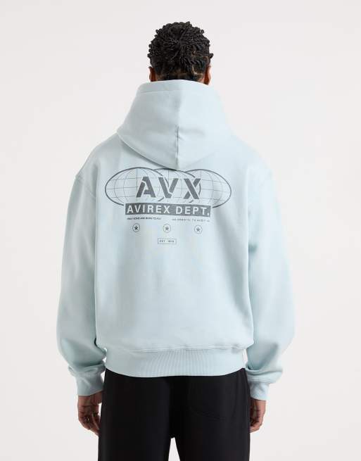 AVX Stamped hoodie in ice blue, 2 of 6