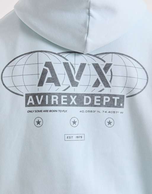 AVX Stamped hoodie in ice blue, 5 of 6