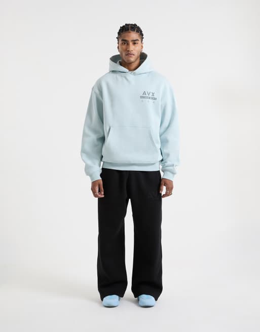 AVX Stamped hoodie in ice blue, 6 of 6
