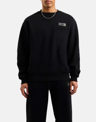 AVX Tex long sleeve sweatshirt in black