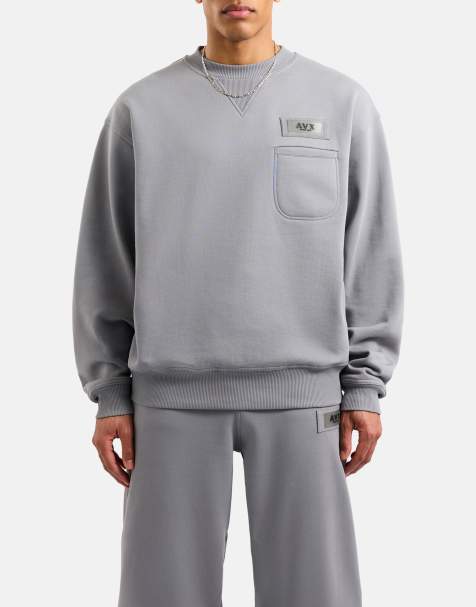 AVX Tex long sleeve sweatshirt in shadow grey - view 1