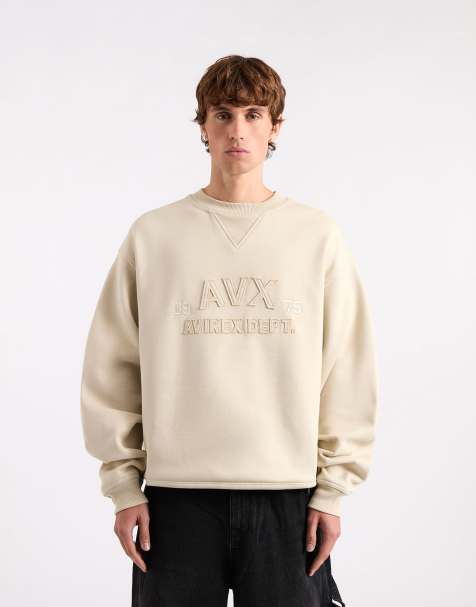 AVX Vasta long sleeve sweatshirt in sand brown - view 1