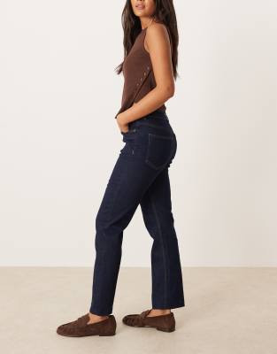 Aware Alice High Waist Stretch Straight Leg Jeans In Blue